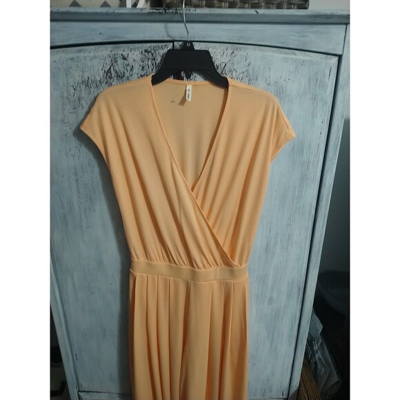 Halara Wide Leg V-neck Romper Orange Boho Beachy Cottage Core Sm - Picture 2 of 9